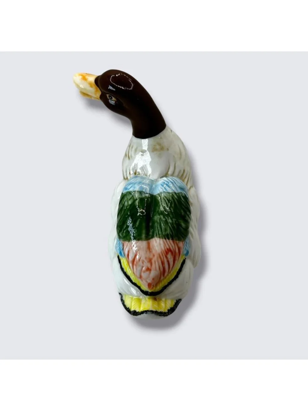 Vintage Ceramic Mallard Duck Figurines Multicolor Hand-Painted Pair Ks Collectio